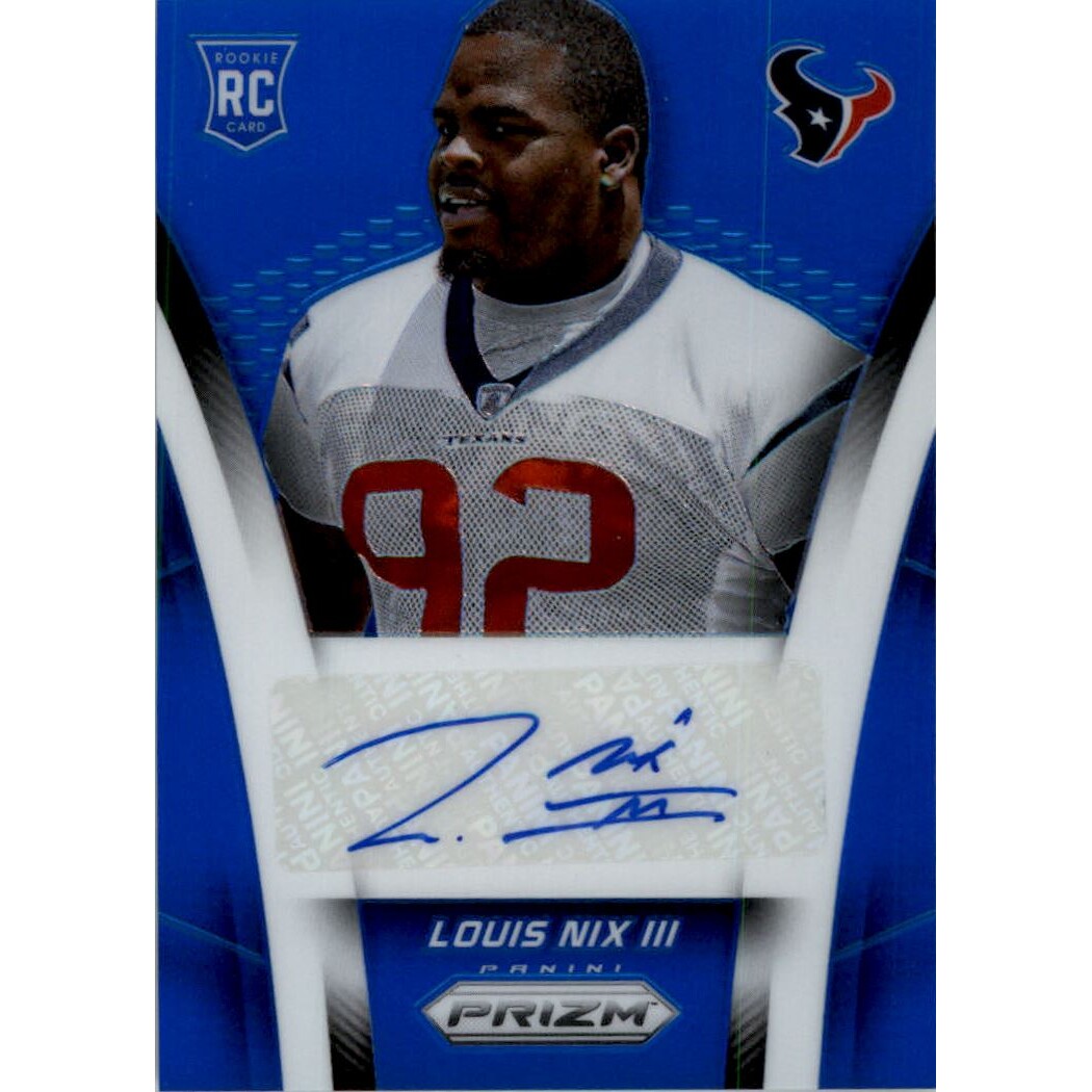 2014 Panini Prizm Rookie Autographs Prizms Blue #ARLN Louis Nix III/75. rookie card picture