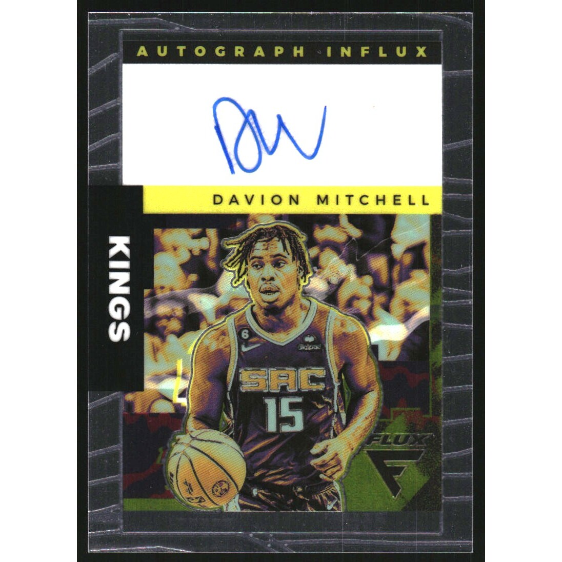 2022-23 Panini Flux Autograph Influx #28 Davion Mitchell