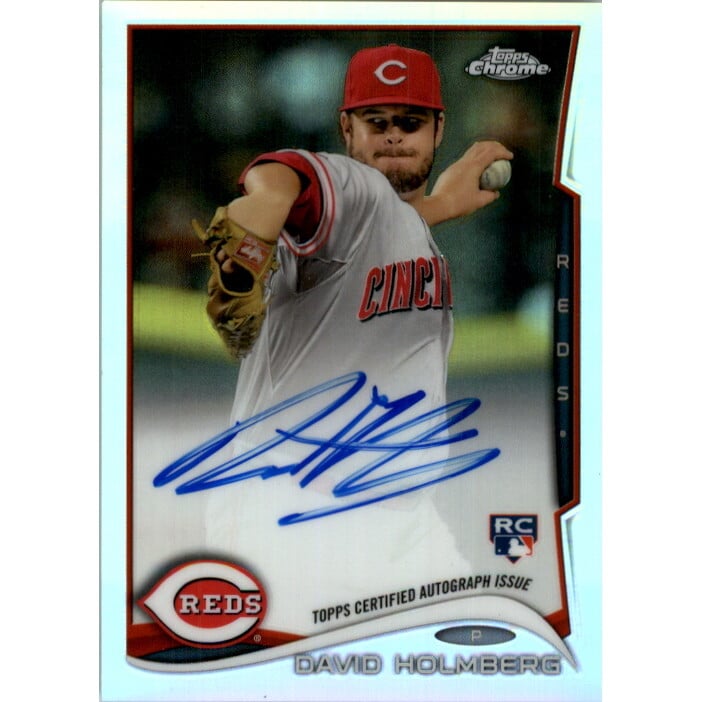 2014 Topps Chrome Rookie Autographs Refractors #134 David Holmberg. rookie card picture