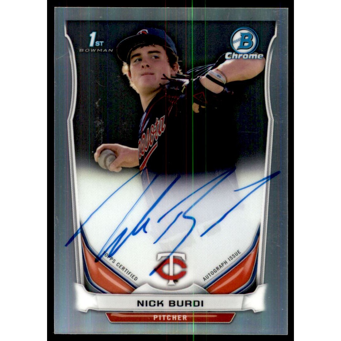 2014 Bowman Chrome Draft Draft Pick Autographs Refractors #BCANB Nick Burdi