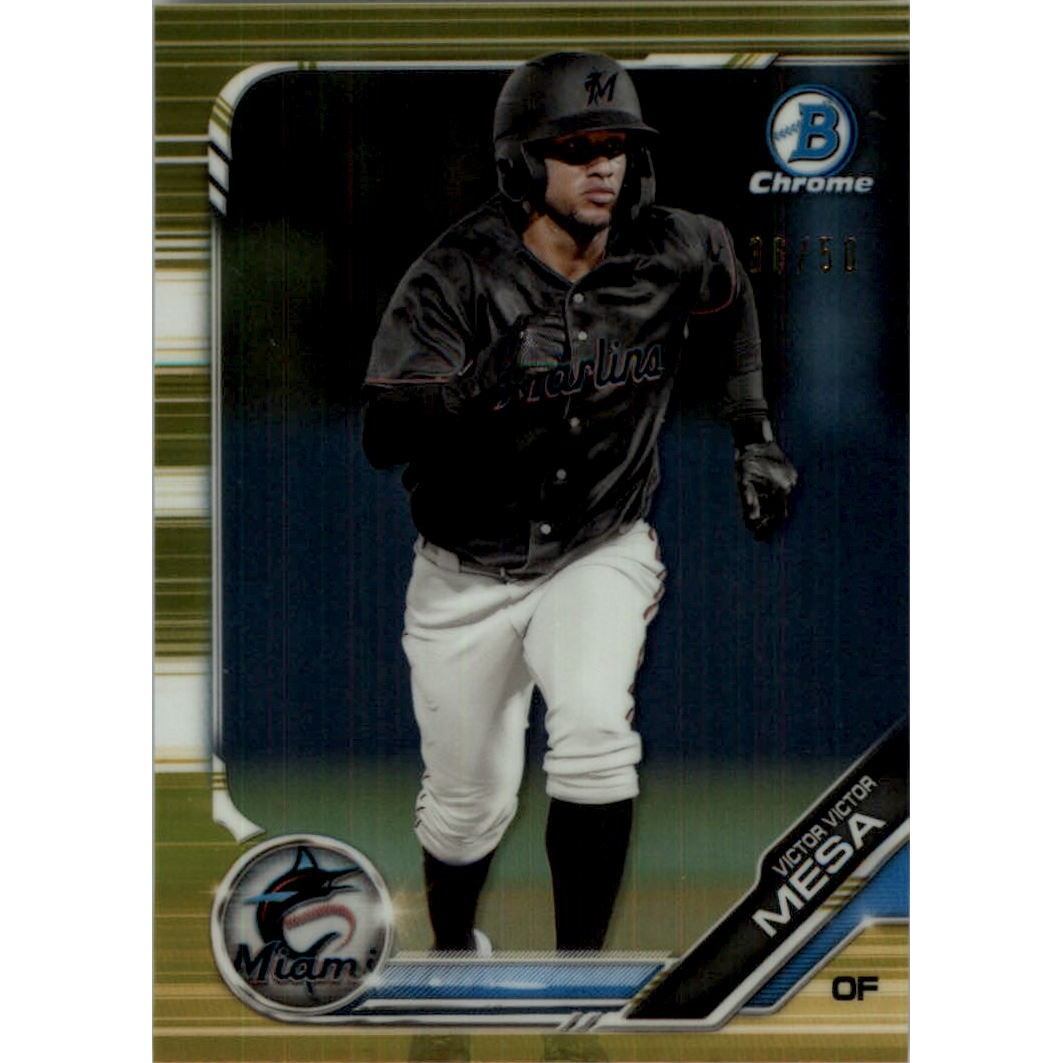 2019 Bowman Chrome Draft Gold Refractors #BDC88 Victor Victor Mesa