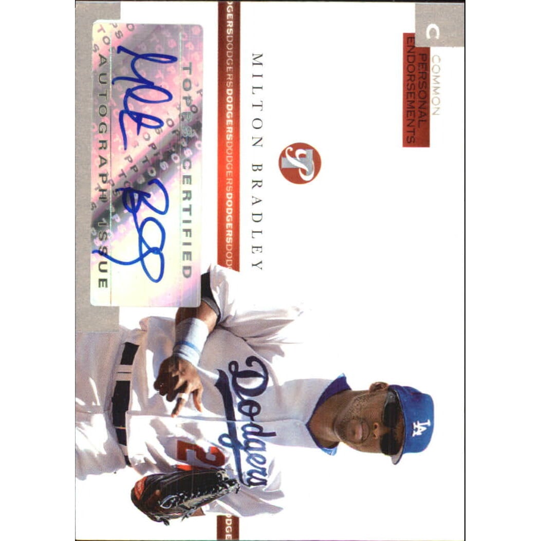 2005 Topps Pristine Personal Endorsements Common #MB Milton Bradley. rookie card picture