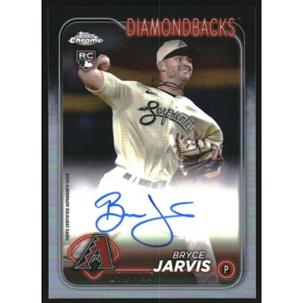 2024 Topps Chrome Rookie Autographs Refractors #RABJ Bryce Jarvis