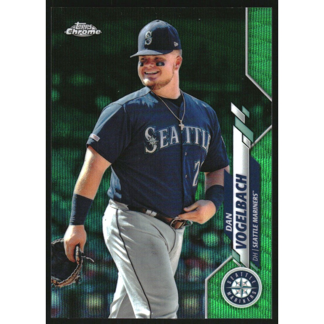 2020 Topps Chrome Green Wave Refractors #30 Dan Vogelbach. rookie card picture