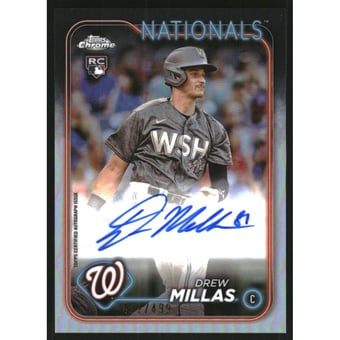2024 Topps Chrome Rookie Autographs Refractors #RADM Drew Millas