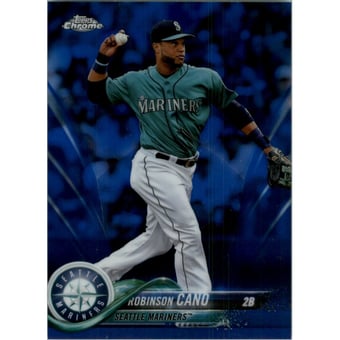 2018 Topps Chrome Blue Refractors #52 Robinson Cano