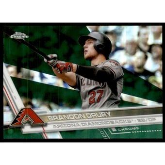 2017 Topps Chrome Green Refractors #38 Brandon Drury