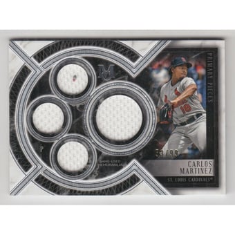 2018 Topps Museum Collection Primary Pieces Quad Relics #SPQRCM Carlos Martinez