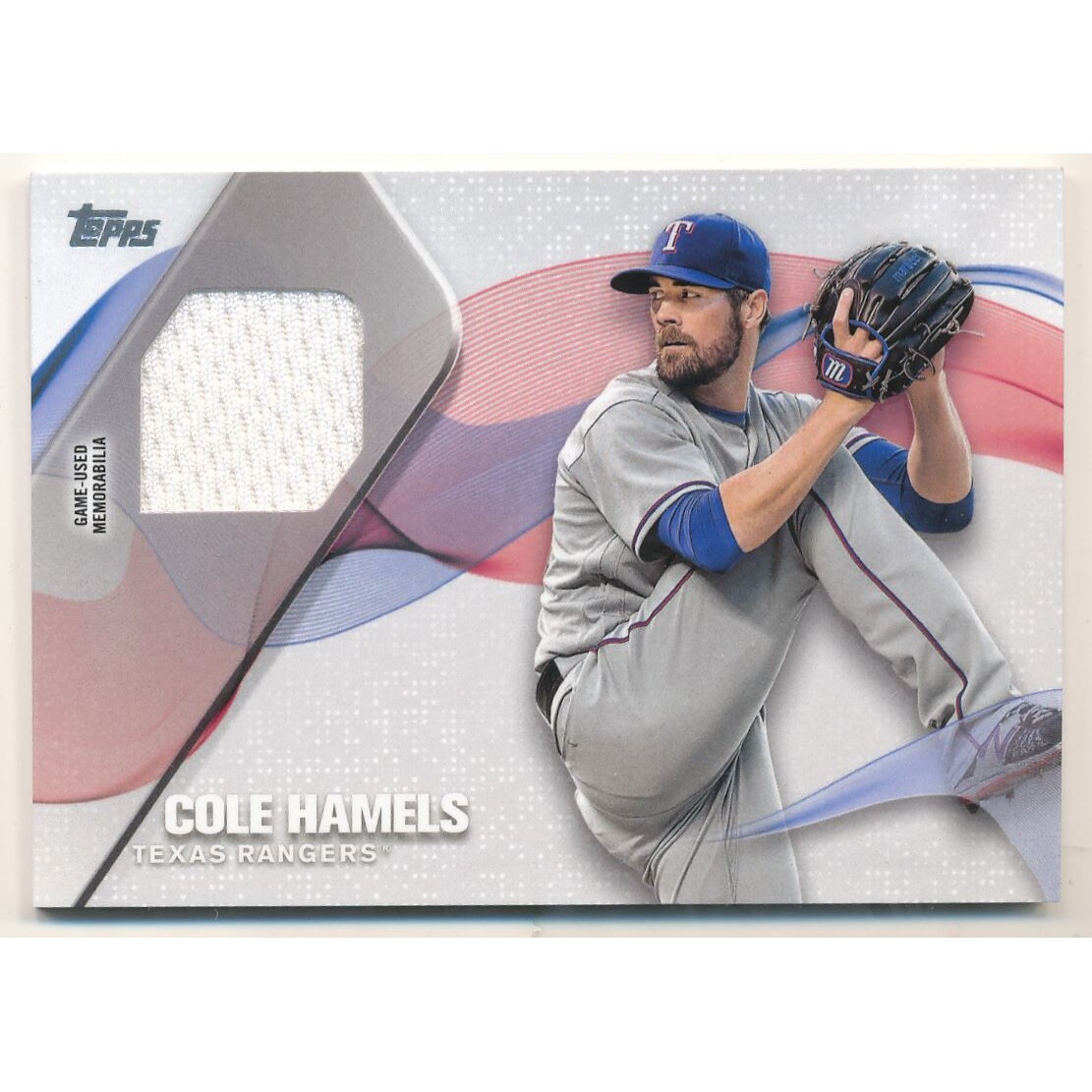 2017 Topps Major League Materials #MLMCH Cole Hamels. rookie card picture