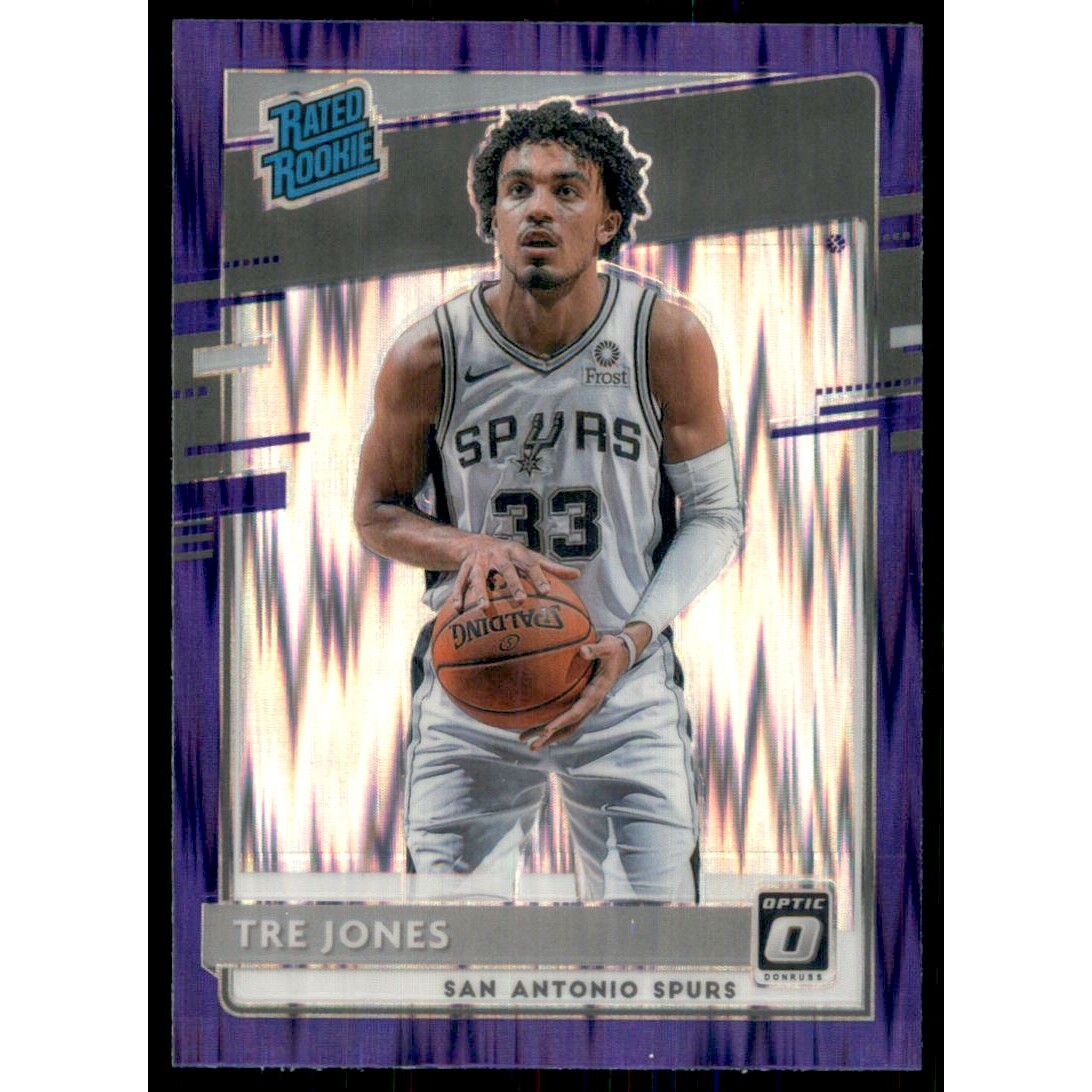 2020-21 Donruss Optic Purple Shock #188 Tre Jones RR 2020-21 Donruss Optic Purple Shock #188 Tre Jones RR