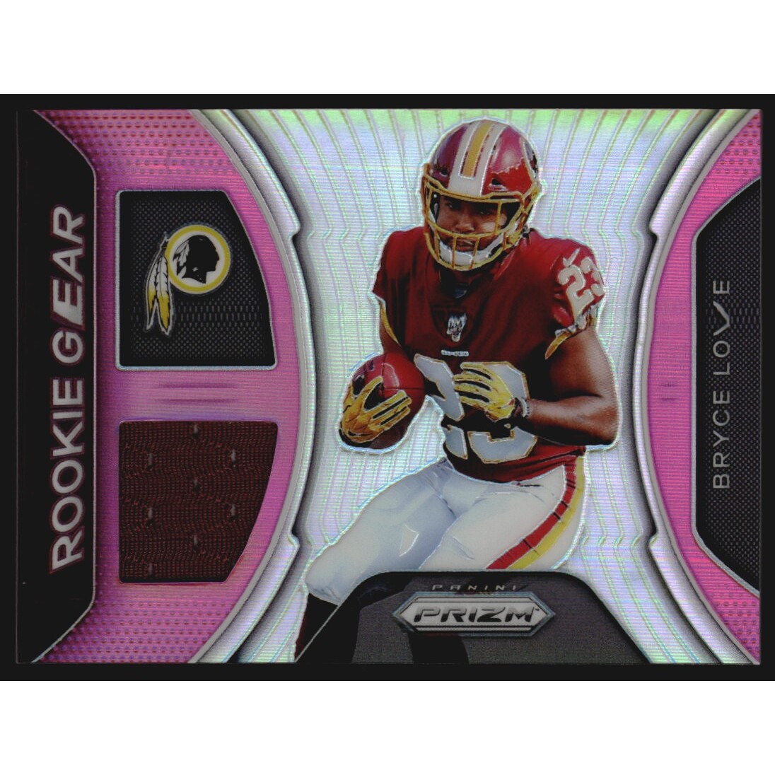 2019 Panini Prizm Rookie Gear Pink #10 Bryce Love. rookie card picture