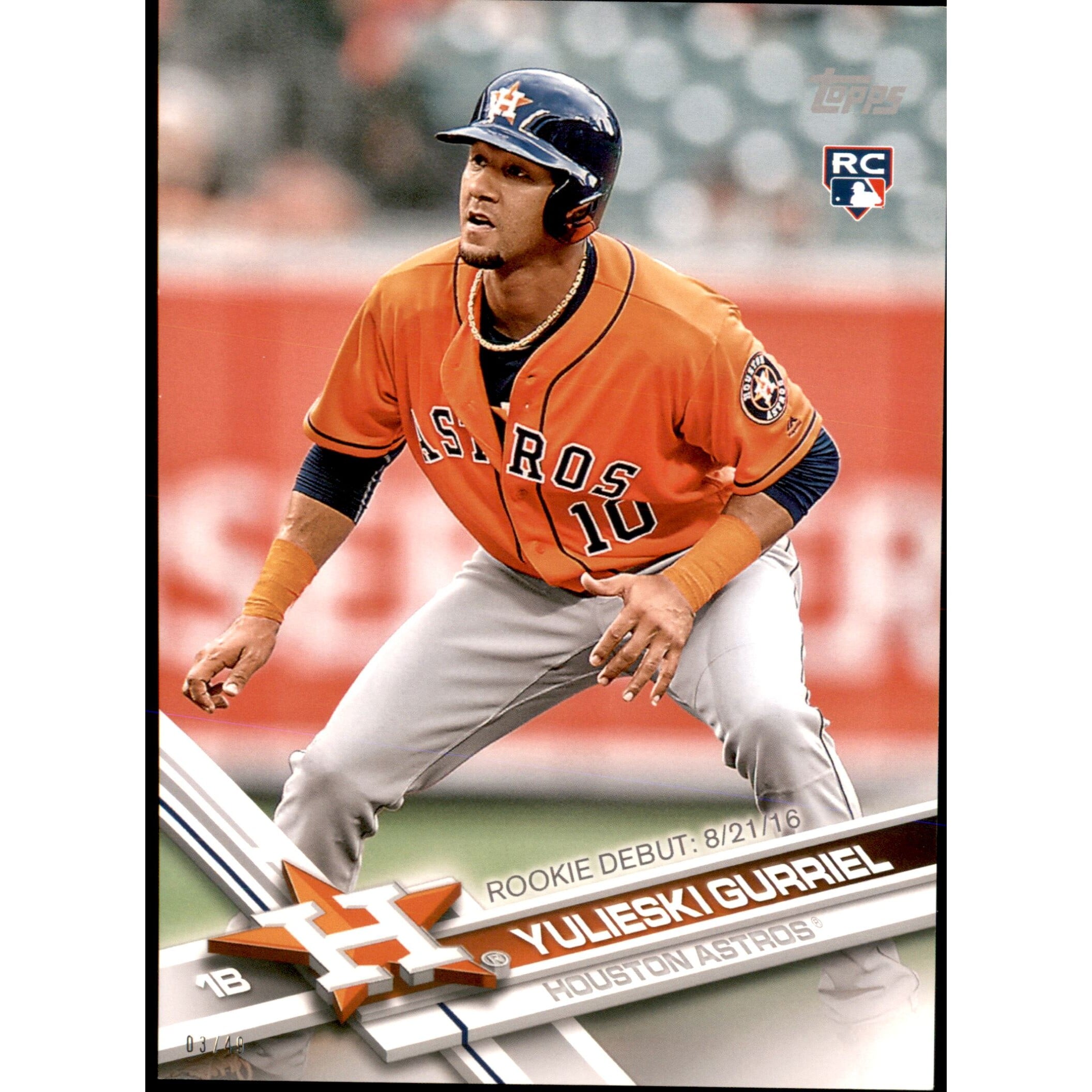 2017 Topps Update 5x7 #US8 Yulieski Gurriel. rookie card picture
