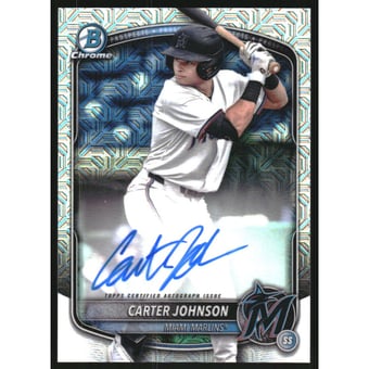2025 Bowman Chrome Mega Box Prospect Autographs #BMACJ Carter Johnson