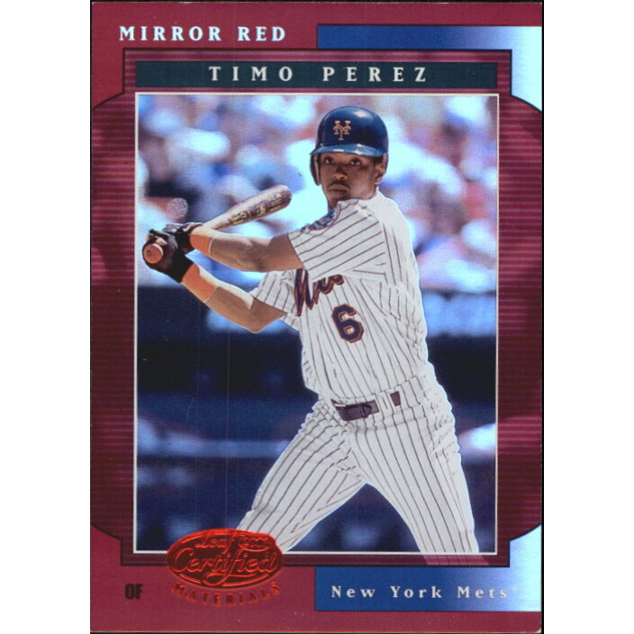 2001 Leaf Certified Materials Mirror Red #106 Timo Perez