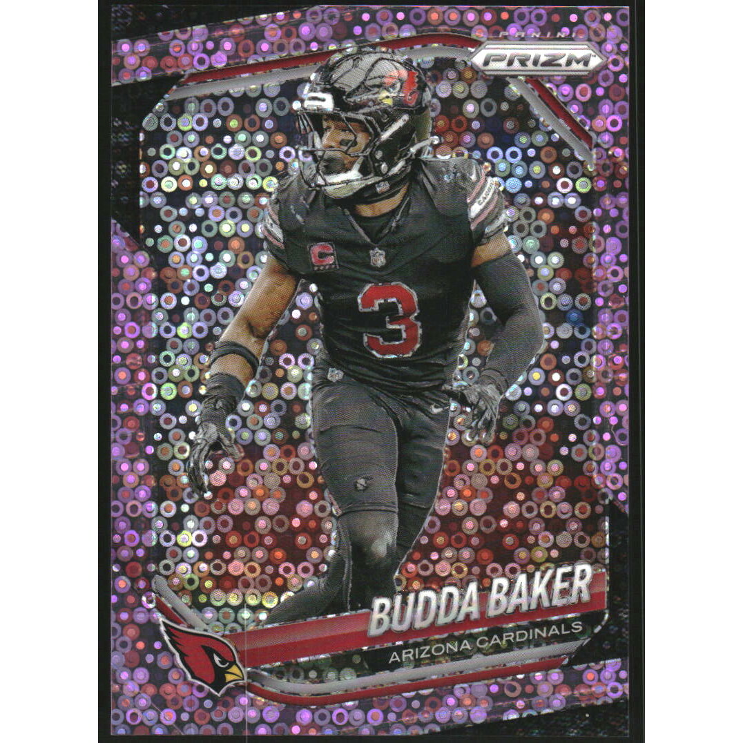 2025 Panini Prizm Prizms No Huddle Pink #125 Budda Baker. rookie card picture