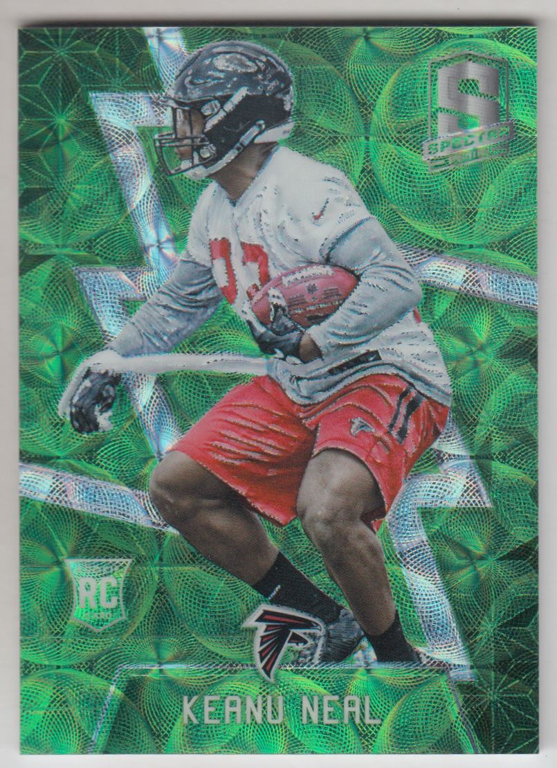 2016 Panini Spectra Neon Green #167 Keanu Neal. rookie card picture
