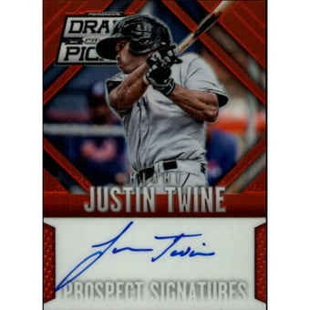 2014 Panini Prizm Perennial Draft Picks Prospect Signatures Prizms Red #43 Justin Twine