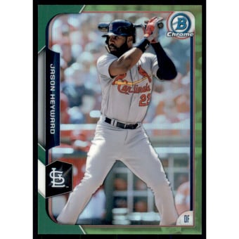 2015 Bowman Chrome Green Refractors #55 Jason Heyward