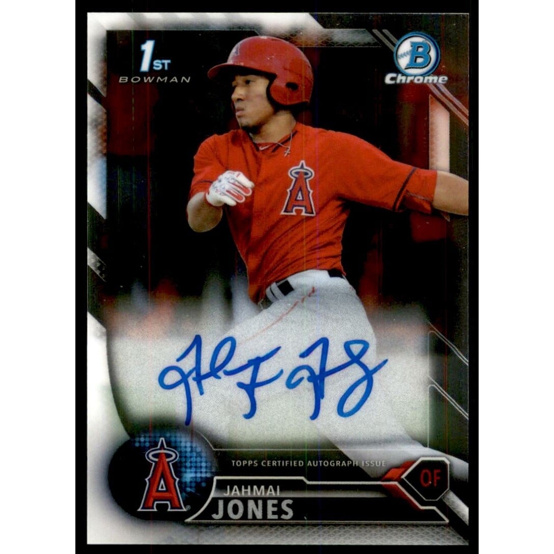 2016 Bowman Chrome Prospect Autographs #BCAPJJ Jahmai Jones. rookie card picture