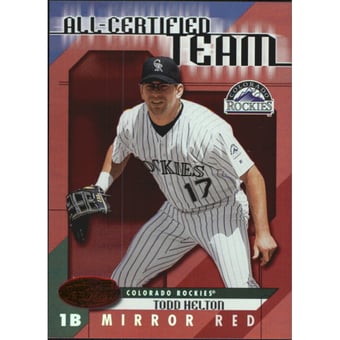 2002 Leaf Certified All-Certified Team Mirror Red #6 Todd Helton