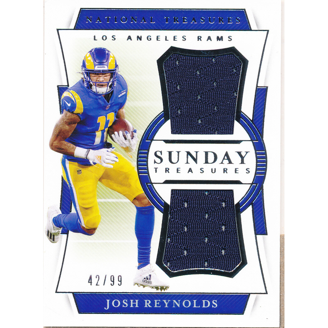 2020 Panini National Treasures Sunday Treasures Materials #15 Josh Reynolds. rookie card picture