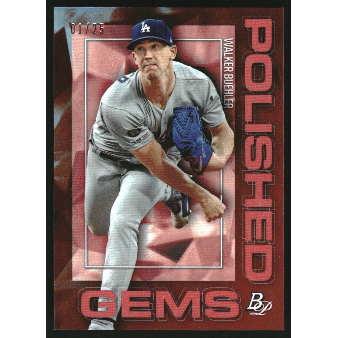 2020 Bowman Platinum Polished Gems Orange #PG9 Walker Buehler. rookie card picture