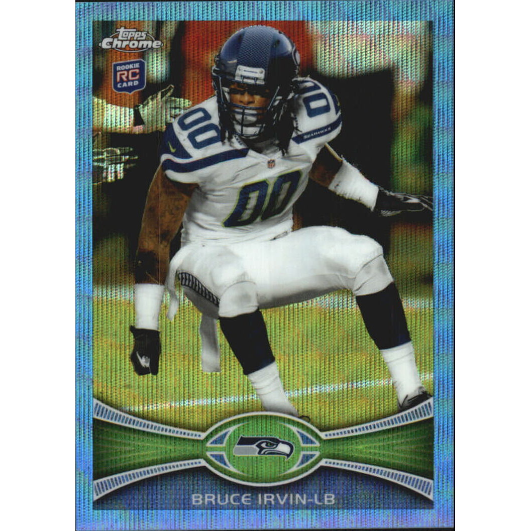 2012 Topps Chrome Blue Wave Refractors #BW176 Bruce Irvin. rookie card picture