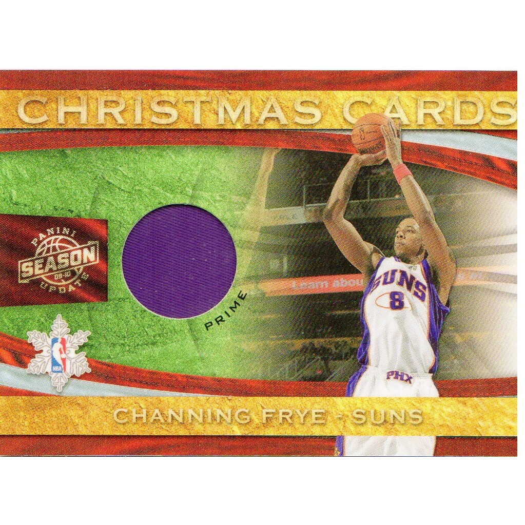 2009-10 Panini Season Update Christmas Cards Materials Prime #8 Channing Frye