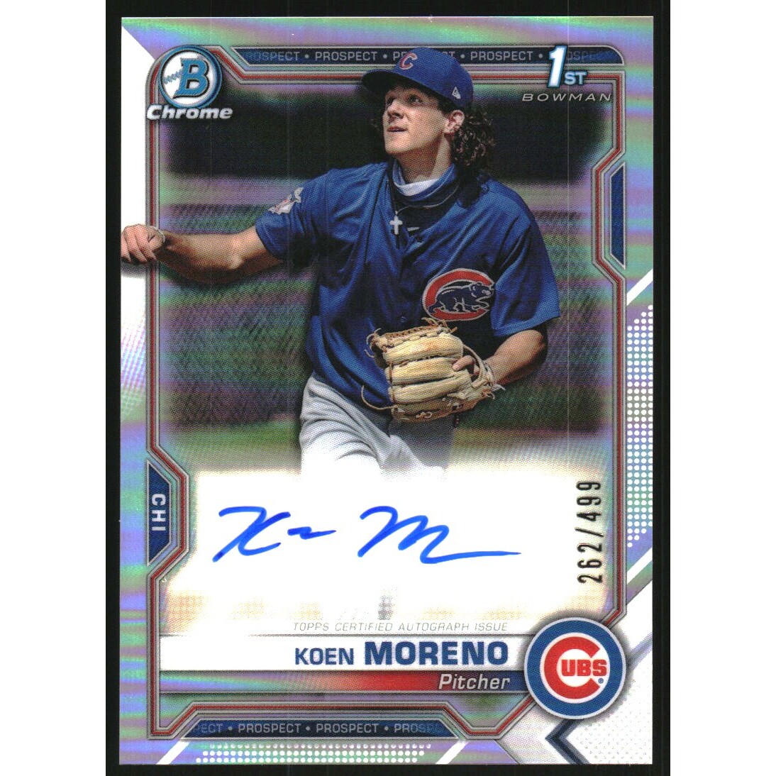 2021 Bowman Chrome Prospect Autographs Refractors #CPAKMO Koen Moreno