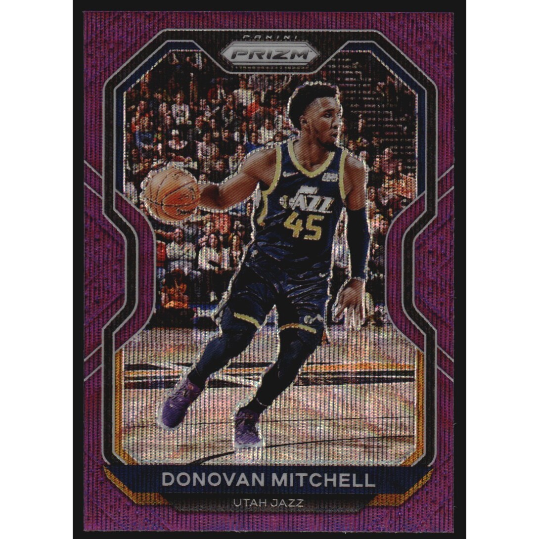 2020-21 Panini Prizm Prizms Purple Wave #67 Donovan Mitchell