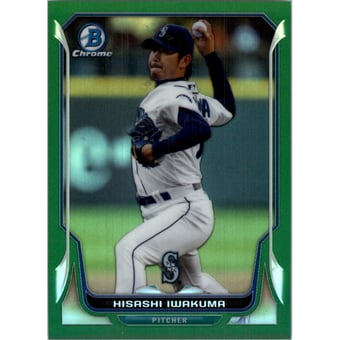 2014 Bowman Chrome Green Refractors #144 Hisashi Iwakuma