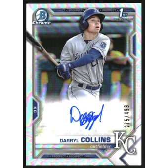 2021 Bowman Chrome Prospect Autographs Refractors #CPADC Darryl Collins
