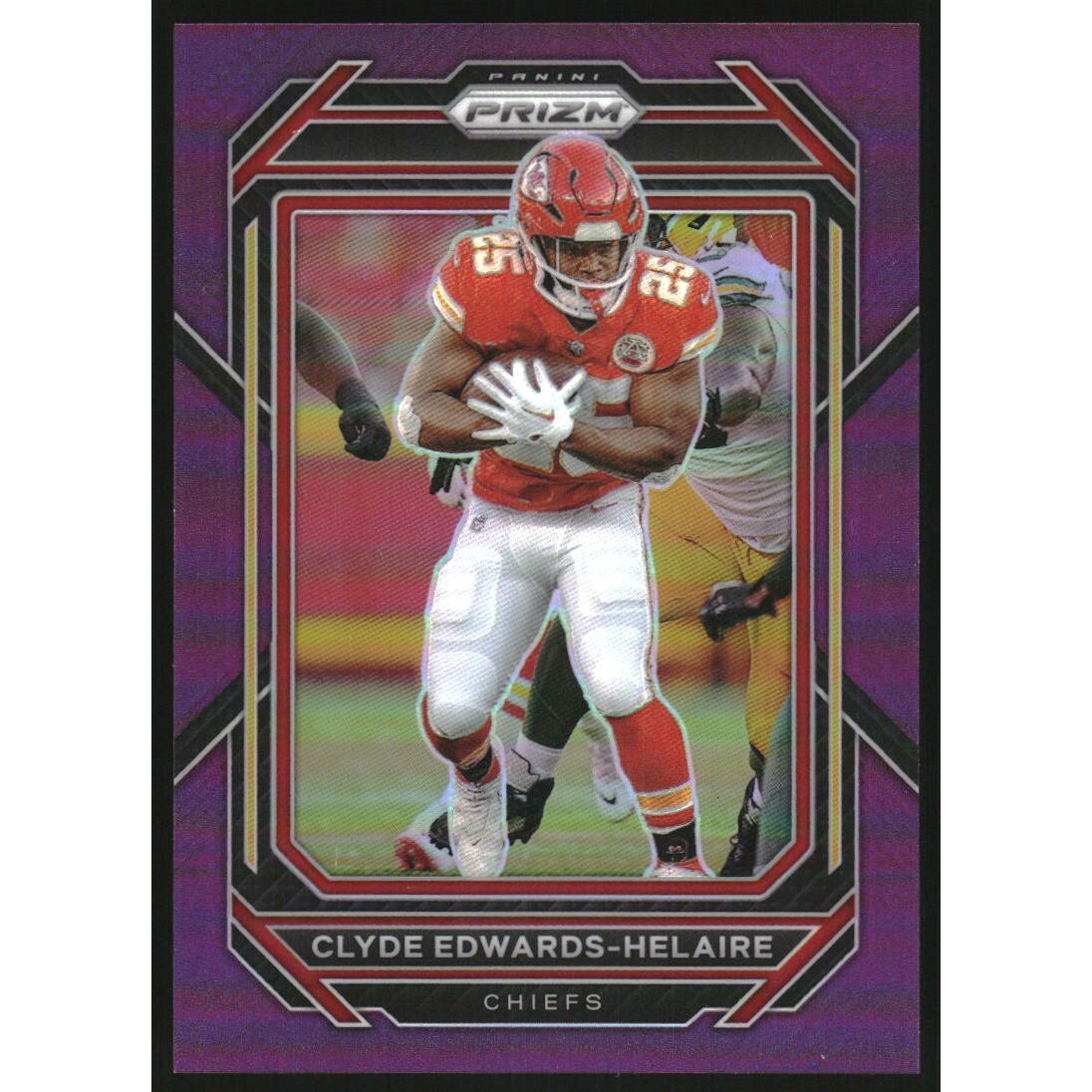 2022 Panini Prizm Prizms Purple #140 Clyde Edwards-Helaire