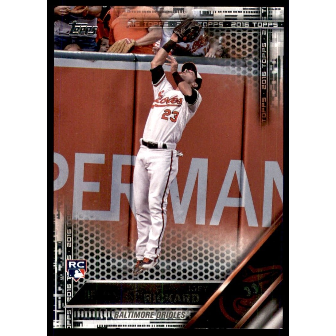 2016 Topps Update Black #US105 Joey Rickard. rookie card picture