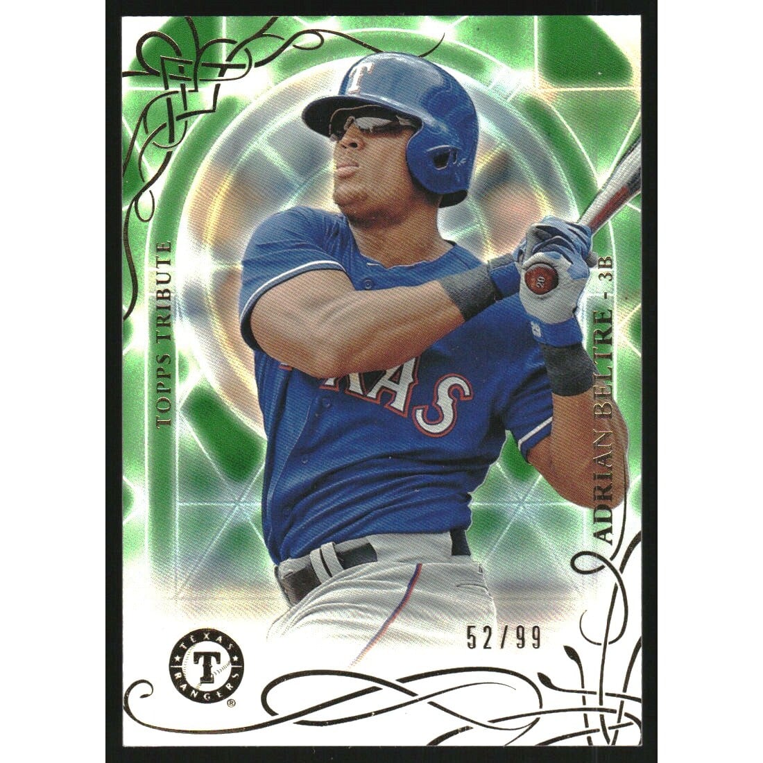2015 Topps Tribute Green #28 Adrian Beltre. rookie card picture