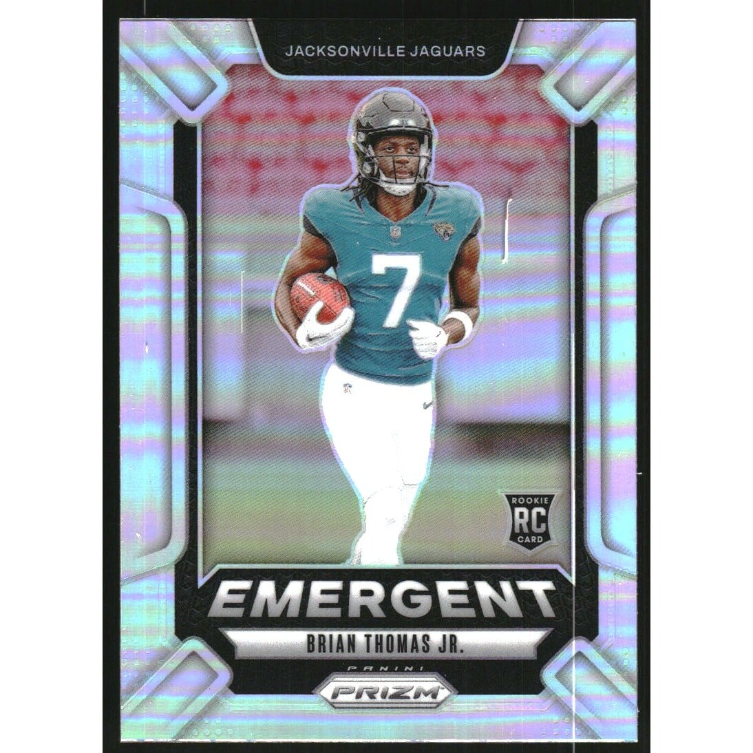 2024 Panini Prizm Emergent Prizms Silver #12 Brian Thomas Jr.. rookie card picture