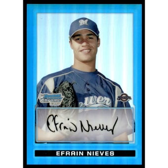 2009 Bowman Chrome Prospects Blue Refractors #BCP128 Efrain Nieves
