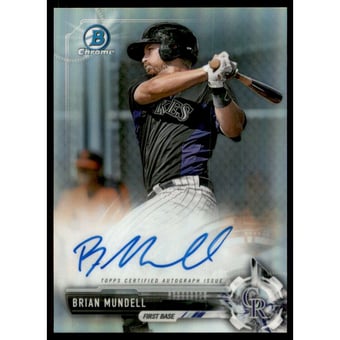 2017 Bowman Chrome Prospect Autographs Refractors #CPABM Brian Mundell