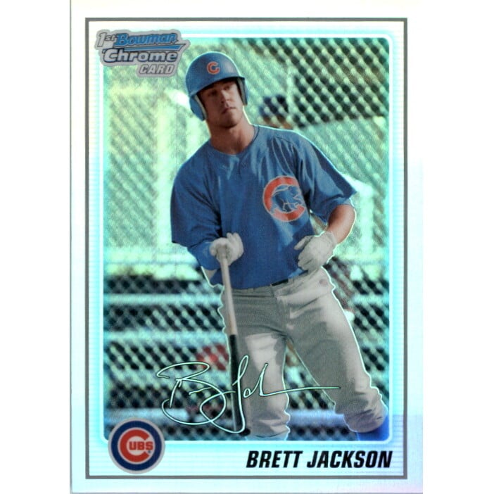 2010 Bowman Chrome Prospects Refractors #BCP93B Brett Jackson AU. rookie card picture