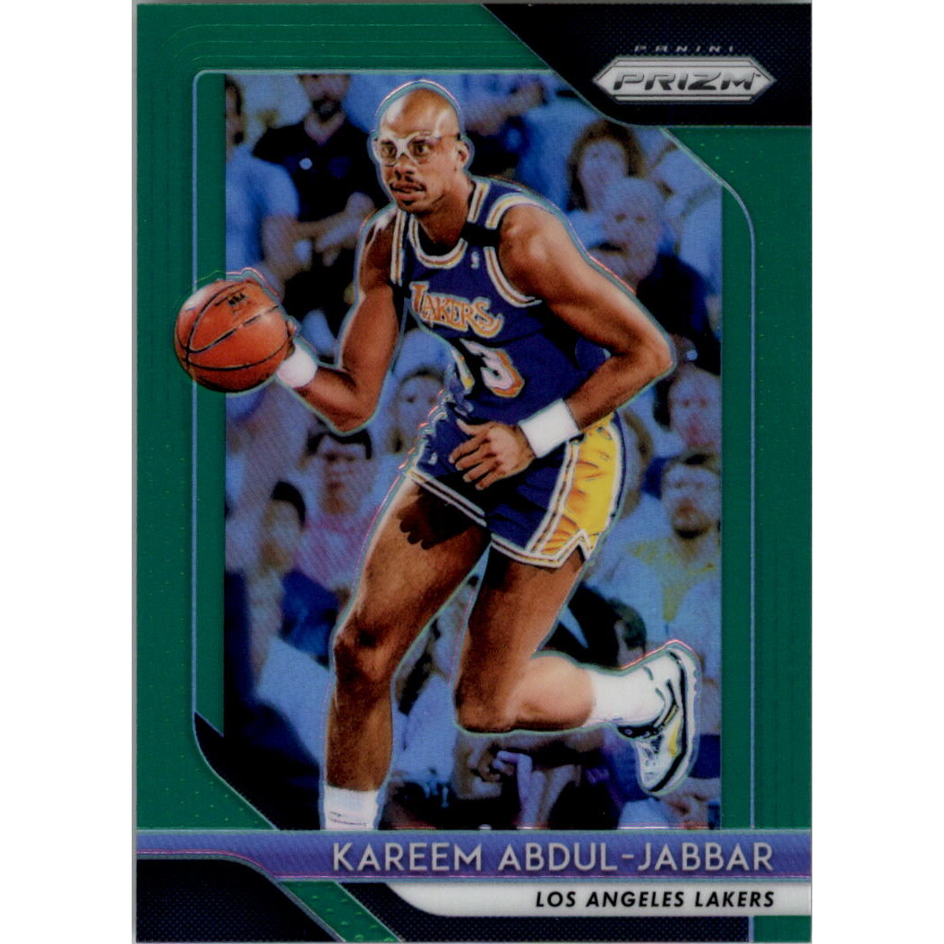 2018-19 Panini Prizm Prizms Green #115 Kareem Abdul-Jabbar 2018-19 Panini Prizm Prizms Green #115 Kareem Abdul-Jabbar