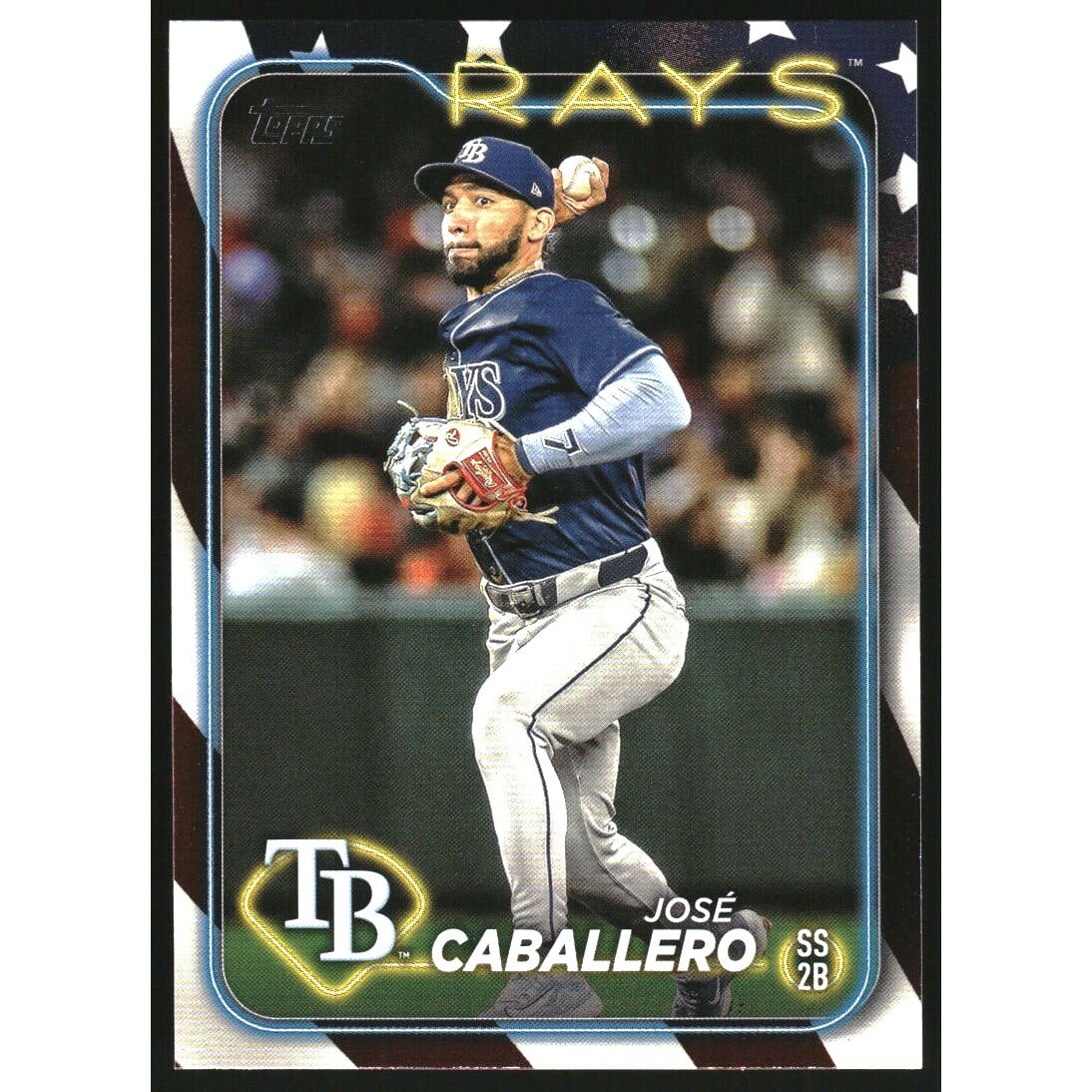 2024 Topps Update Independence Day #US161 Jose Caballero. rookie card picture