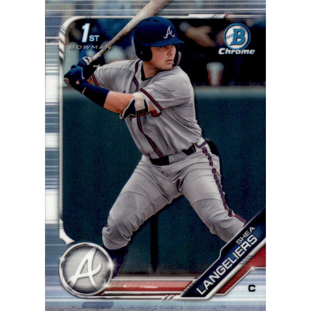 2019 Bowman Chrome Draft Refractors #BDC67 Shea Langeliers. rookie card picture