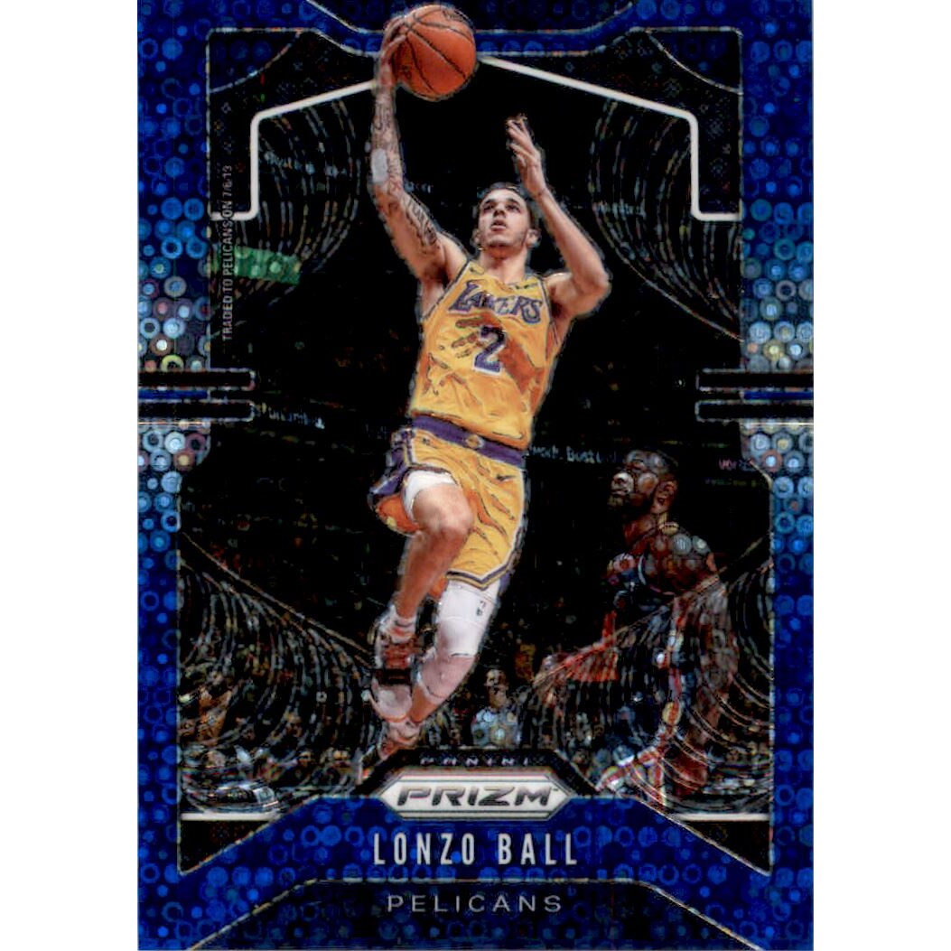2019-20 Panini Prizm Prizms Fast Break Blue #239 Lonzo Ball