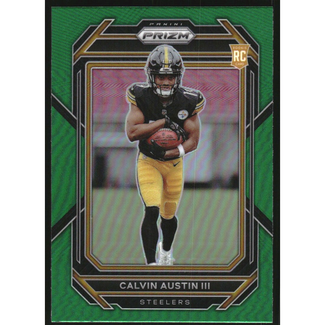 2022 Panini Prizm Prizms Green #338 Calvin Austin III