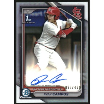 2024 Bowman Chrome Draft Autographs Refractors #CPARCA Ryan Campos
