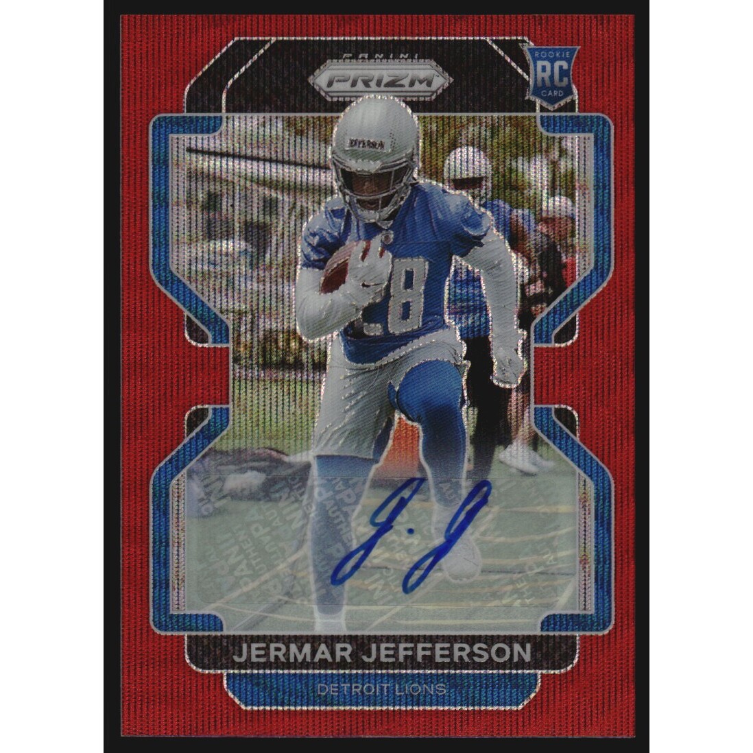 2021 Panini Prizm Rookie Autographs Prizms Red Wave #404 Jermar Jefferson
