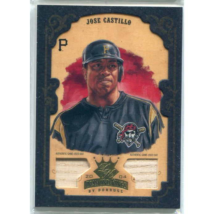 2004 Diamond Kings DK Materials Framed Gold #111 Jose Castillo Bat-Bat/50