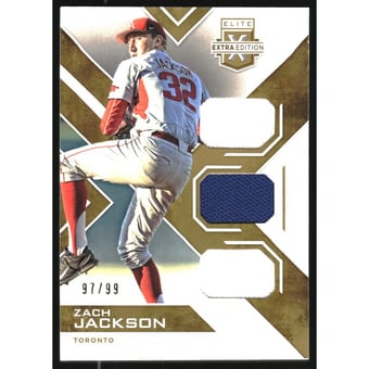 2016 Elite Extra Edition Triple Materials Holo Gold #6 Zach Jackson/99