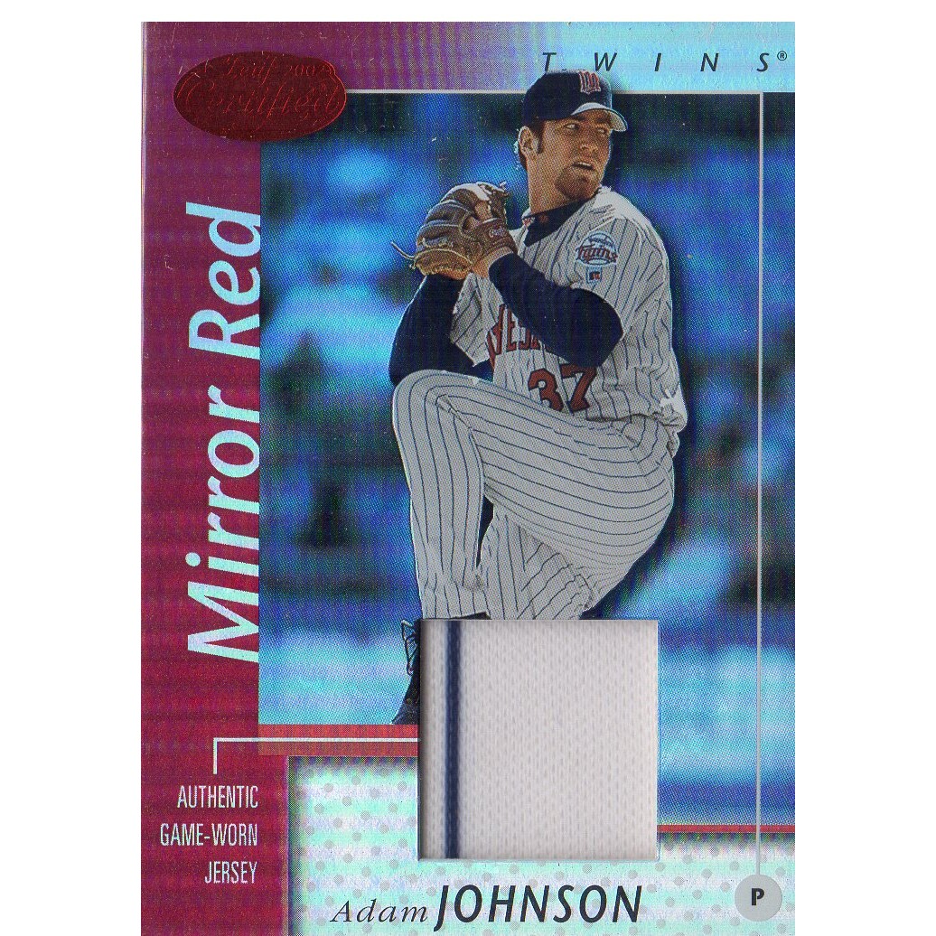 2002 Leaf Certified Mirror Red #31 Adam Johnson Jsy