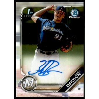 2019 Bowman Chrome Prospect Autographs #CPAZB Zack Brown